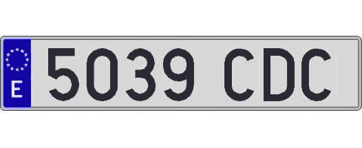 5039CDC matricula larga