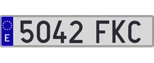 5042FKC matricula larga