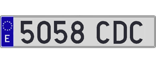5058CDC matricula larga