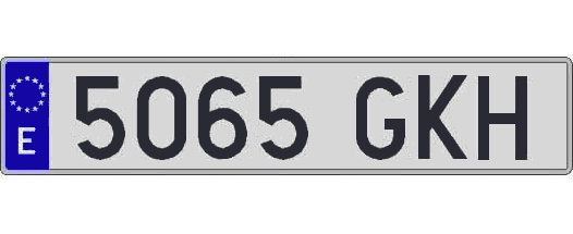5065GKH matricula larga