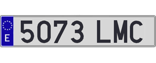 5073LMC matricula larga