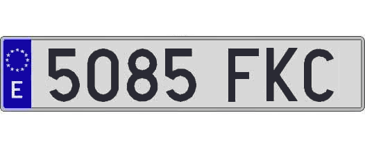 5085FKC matricula larga