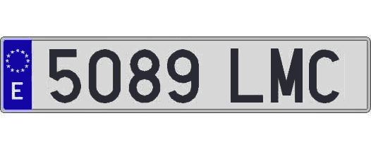 5089LMC matricula larga