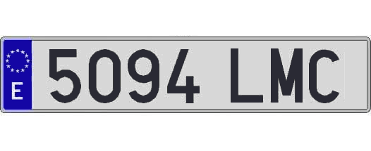 5094LMC matricula larga