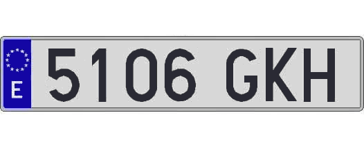 5106GKH matricula larga