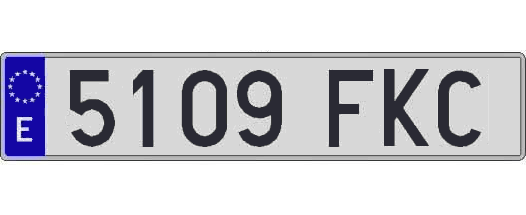5109FKC matricula larga