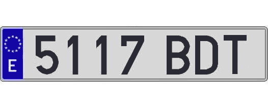 5117BDT matricula larga