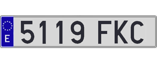 5119FKC matricula larga