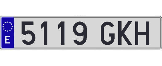 5119GKH matricula larga