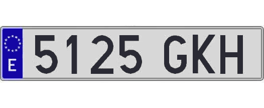 5125GKH matricula larga