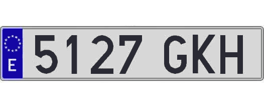 5127GKH matricula larga