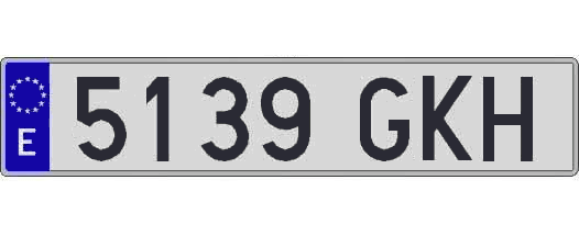 5139GKH matricula larga