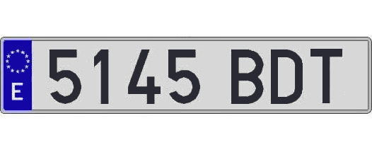 5145BDT matricula larga