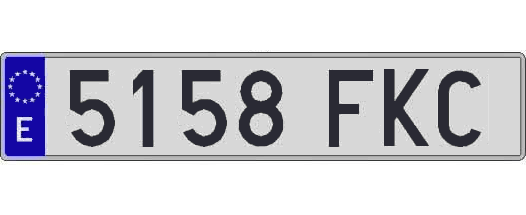 5158FKC matricula larga