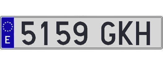 5159GKH matricula larga