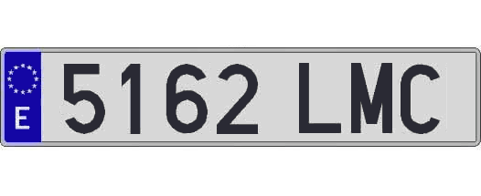 5162LMC matricula larga