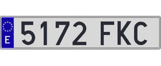 5172FKC matricula larga