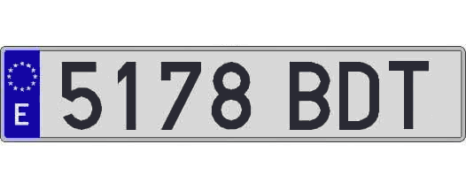 5178BDT matricula larga