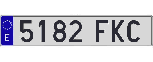 5182FKC matricula larga