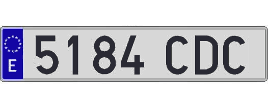 5184CDC matricula larga