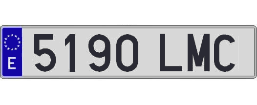 5190LMC matricula larga