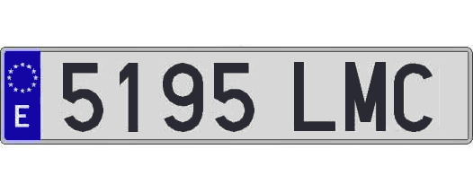 5195LMC matricula larga