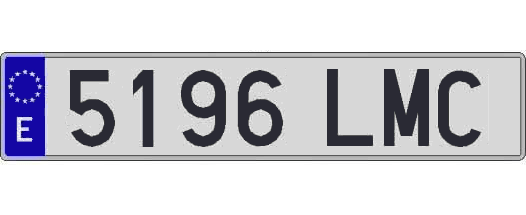 5196LMC matricula larga