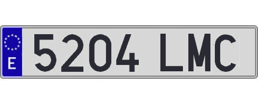 5204LMC matricula larga