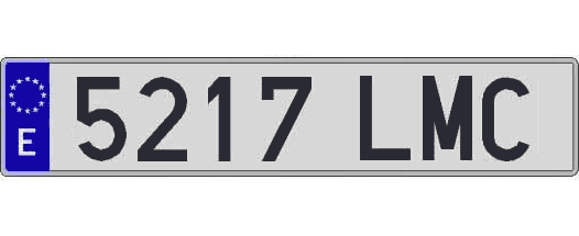 5217LMC matricula larga