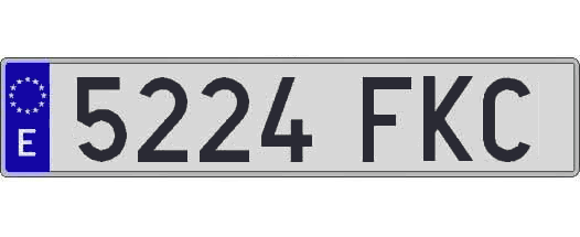 5224FKC matricula larga