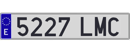 5227LMC matricula larga