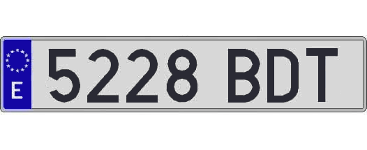 5228BDT matricula larga