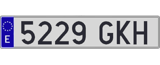 5229GKH matricula larga
