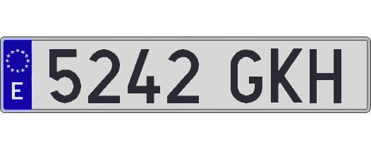 5242GKH matricula larga