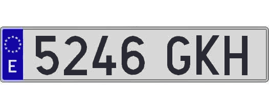 5246GKH matricula larga
