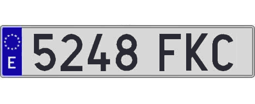 5248FKC matricula larga