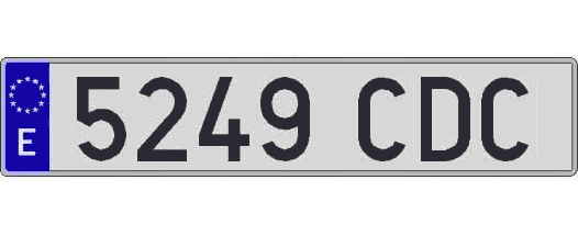 5249CDC matricula larga