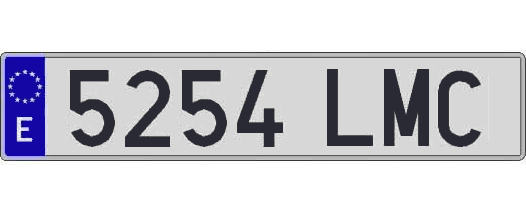5254LMC matricula larga