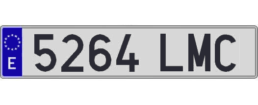 5264LMC matricula larga