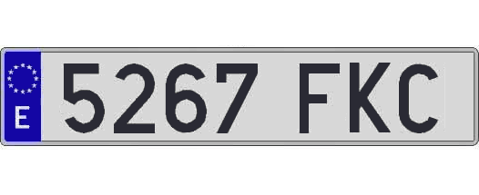 5267FKC matricula larga