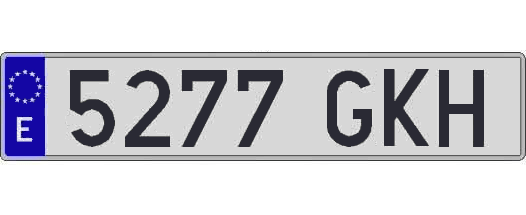 5277GKH matricula larga
