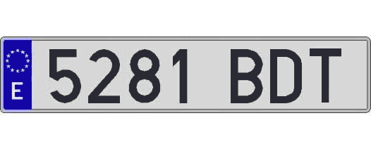 5281BDT matricula larga
