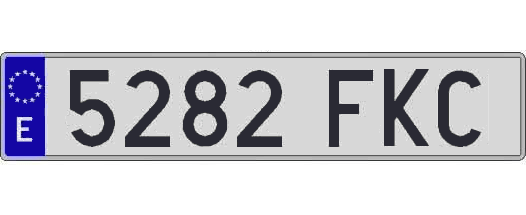 5282FKC matricula larga