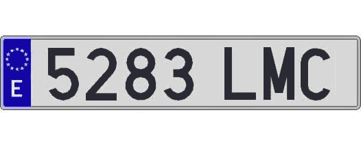 5283LMC matricula larga