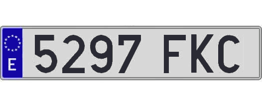 5297FKC matricula larga
