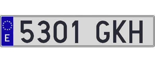 5301GKH matricula larga