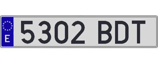 5302BDT matricula larga
