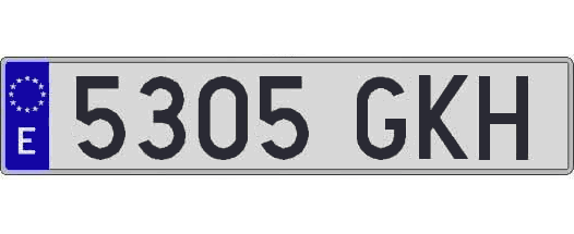 5305GKH matricula larga
