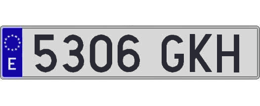 5306GKH matricula larga