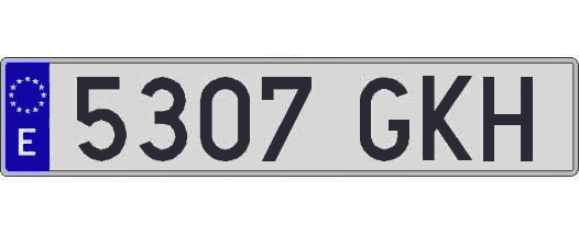 5307GKH matricula larga
